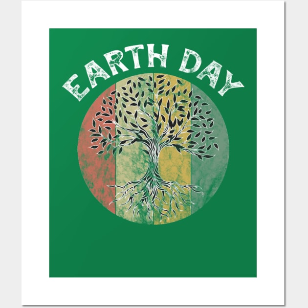 Earth Day Planet Anniversary Earth Day Everyday vintage Wall Art by pht